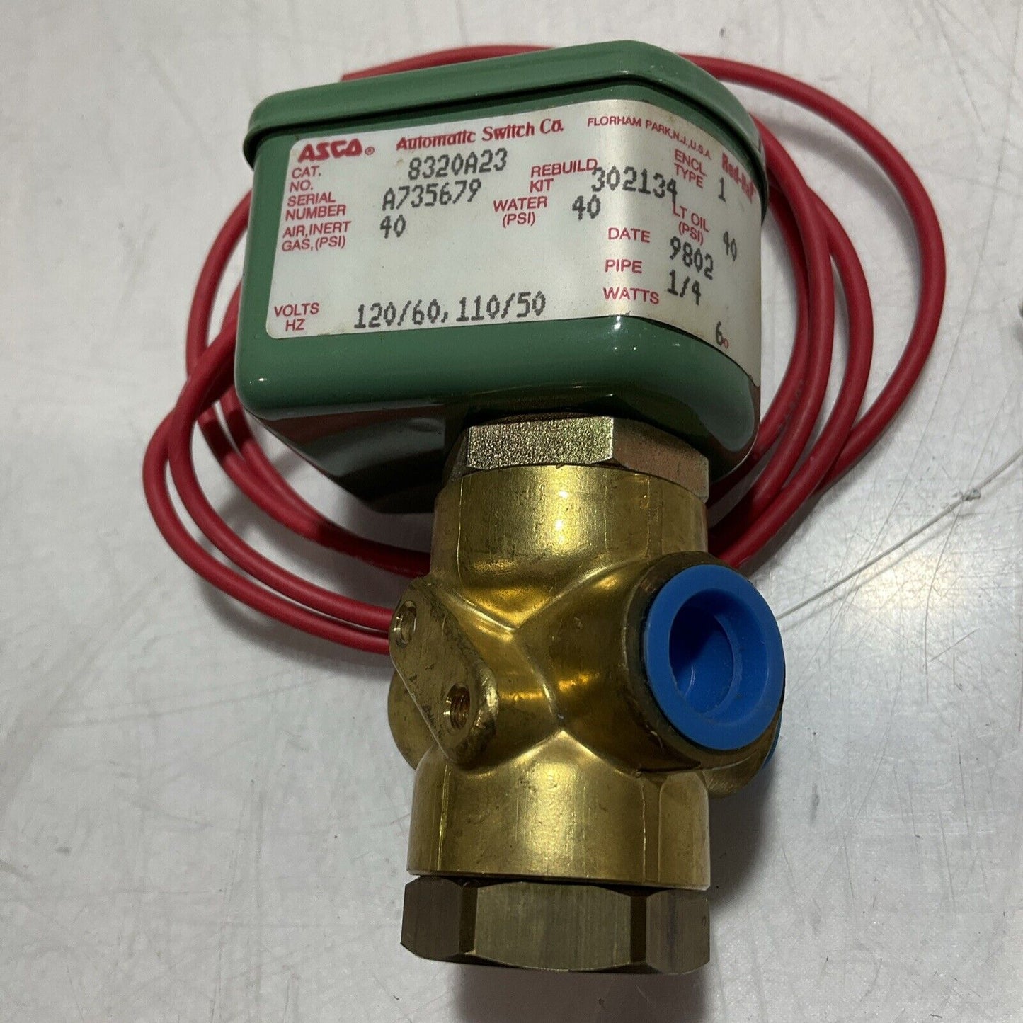 ASCO 8320A23 SOLENOID VALVE 120VDC U3S