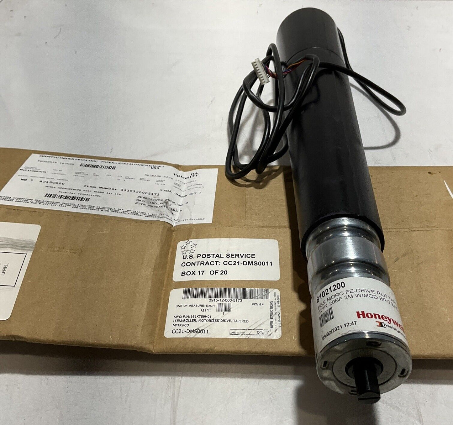 HONEYWELL INTELLIGRATED 81021200 ROLLER MOTORIZED DRIVE TAPERED U3S