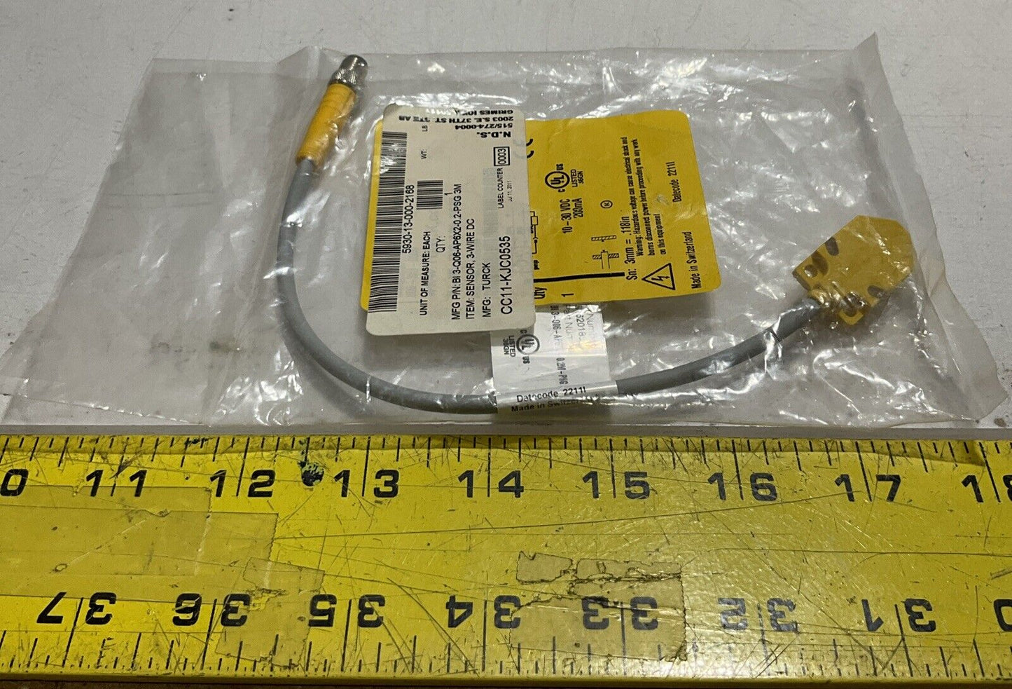 TURCK BI3-Q06-AP6X2-0.2-PSG3M S1620185 INDUCTIVE PROXIMITY SENSOR U3S