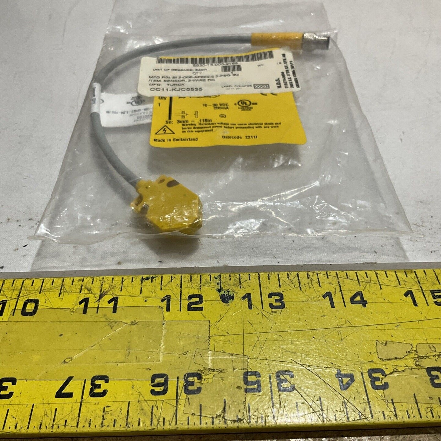 TURCK BI3-Q06-AP6X2-0.2-PSG3M S1620185 INDUCTIVE PROXIMITY SENSOR U3S
