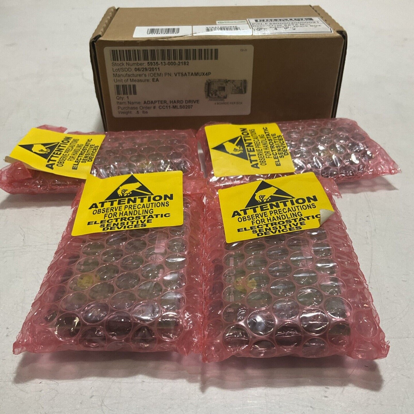 PROMISE TECHNOLOGY VTSATAMUX4P HARD DRIVE ADAPTER LOT OF 4 U3S