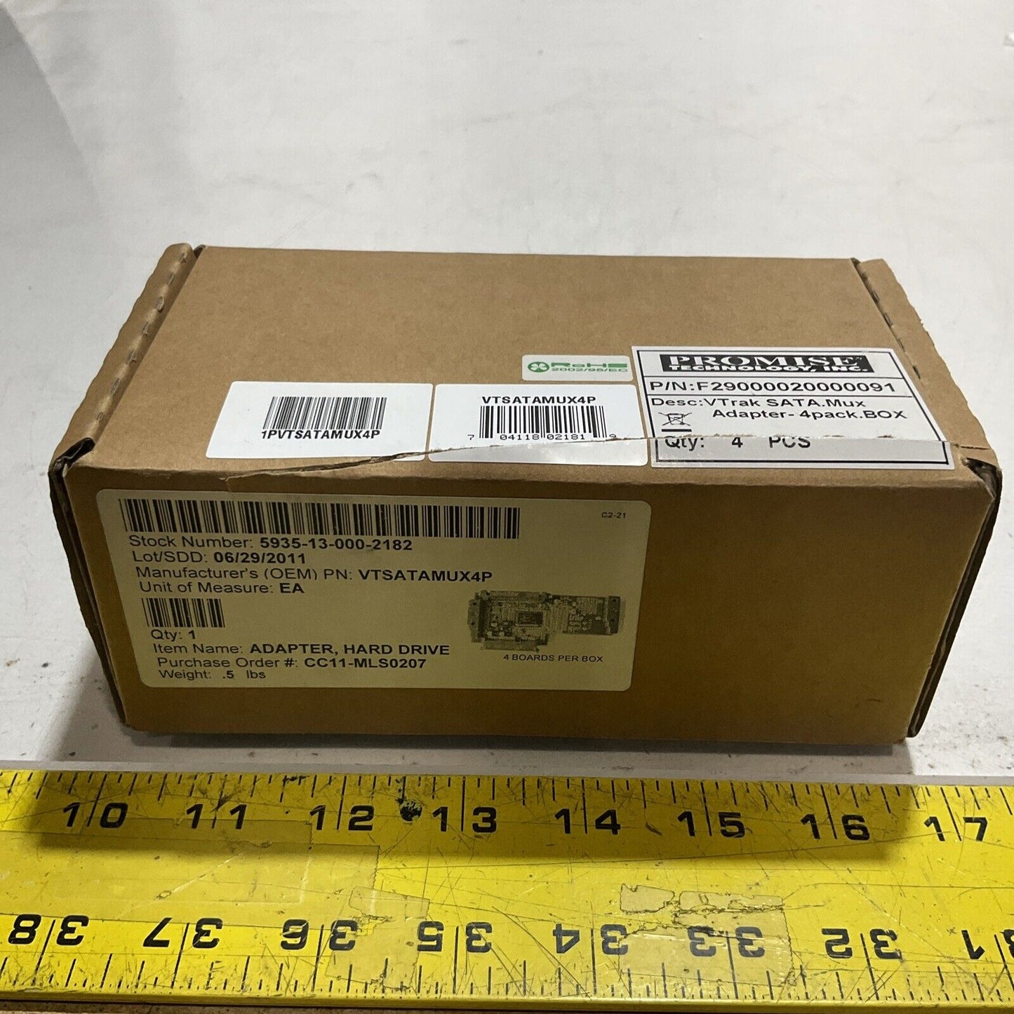 PROMISE TECHNOLOGY VTSATAMUX4P HARD DRIVE ADAPTER LOT OF 4 U3S