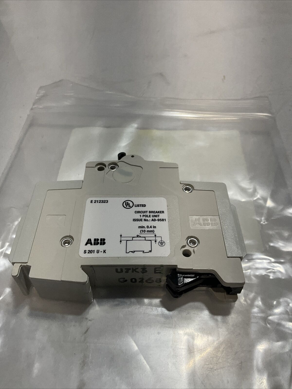 ABB S201U-K3 CIRCUIT BREAKER LOT OF 2 U3S