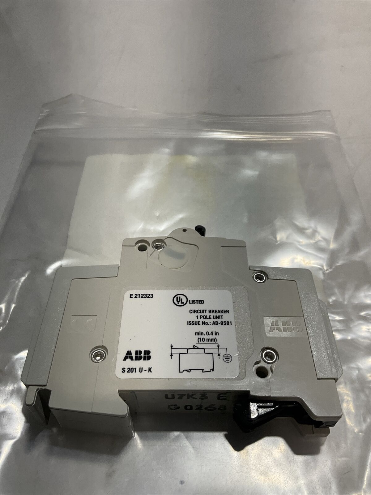 ABB S201U-K3 CIRCUIT BREAKER LOT OF 2 U3S