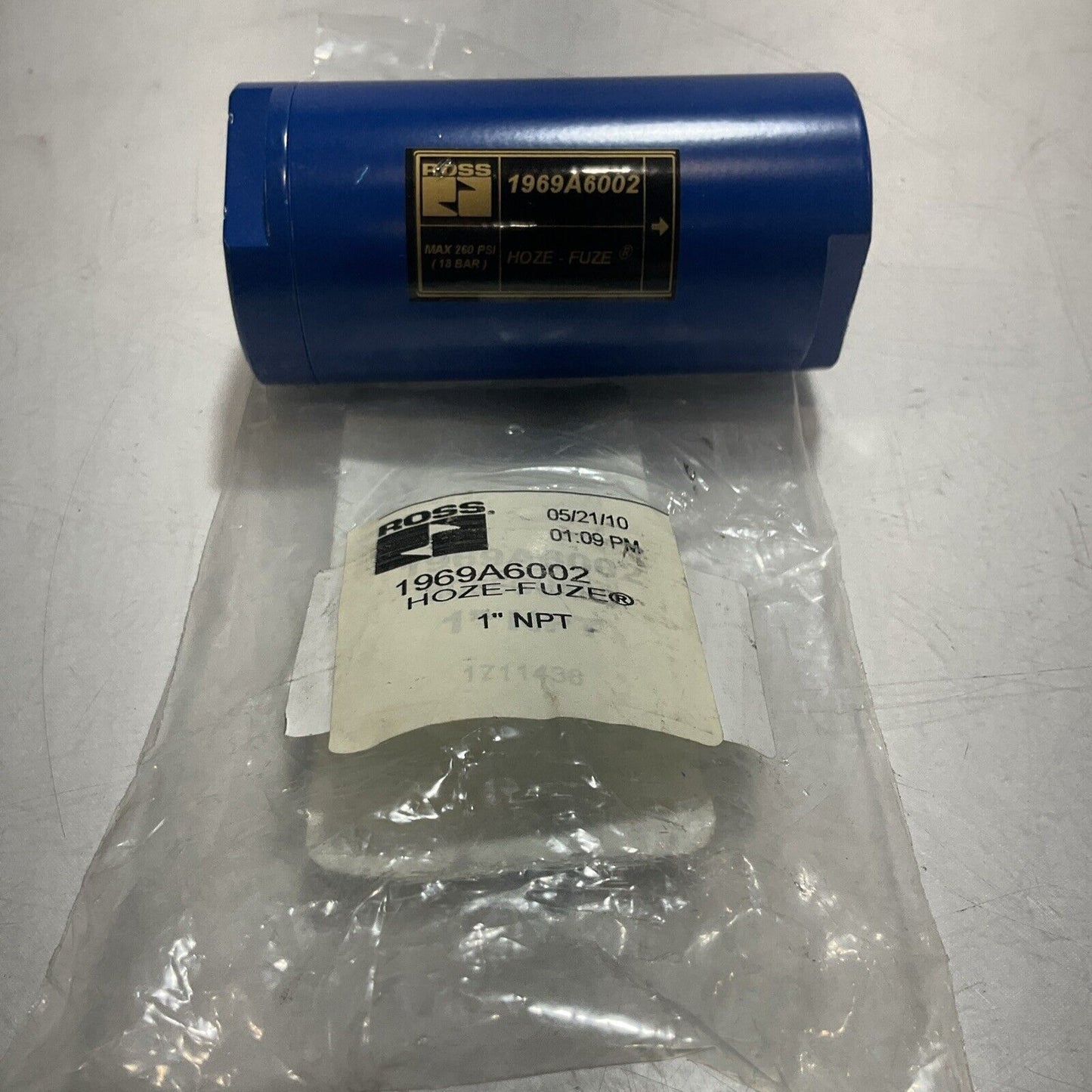 ROSS 1969A6002 HOZE-FUZE SAFETY SHUTOFF VALVE FEMALE 1” NPT U3S