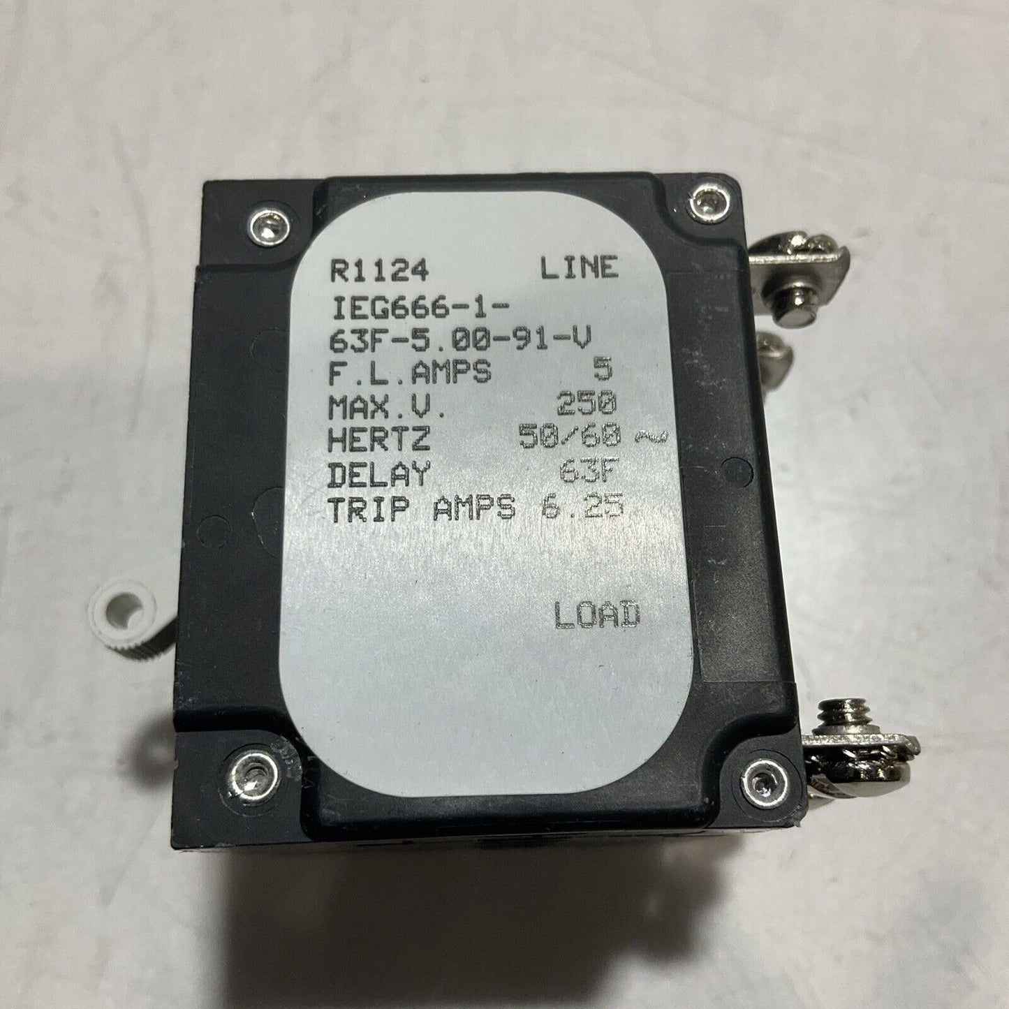 AIRPAX IEG666-1-63F-5.00-91-V CIRCUIT BREAKER 3POLESCREW U3S
