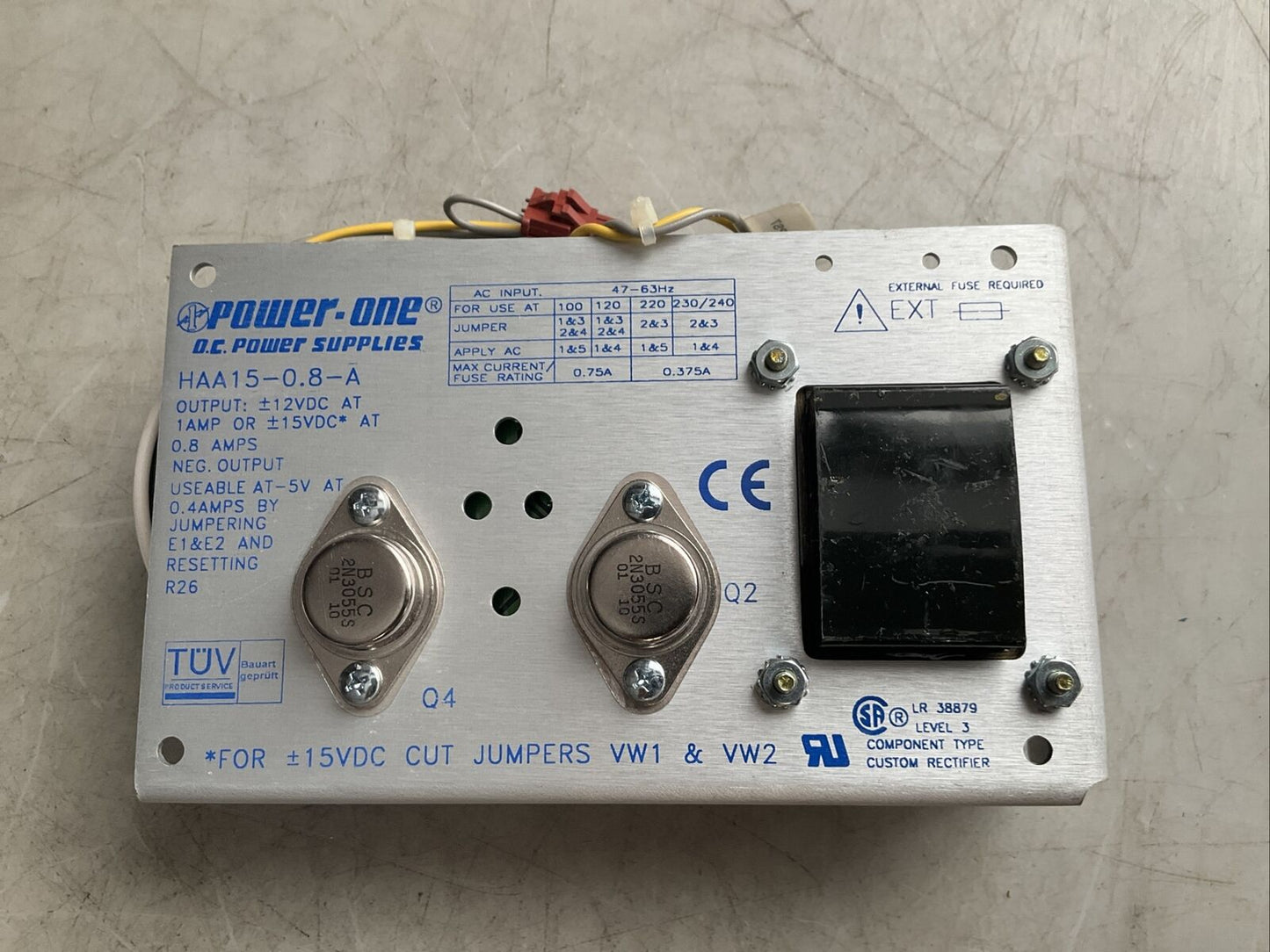 POWER-ONE HAA15-0.8-A LINEAR POWER SUPPLY U3S