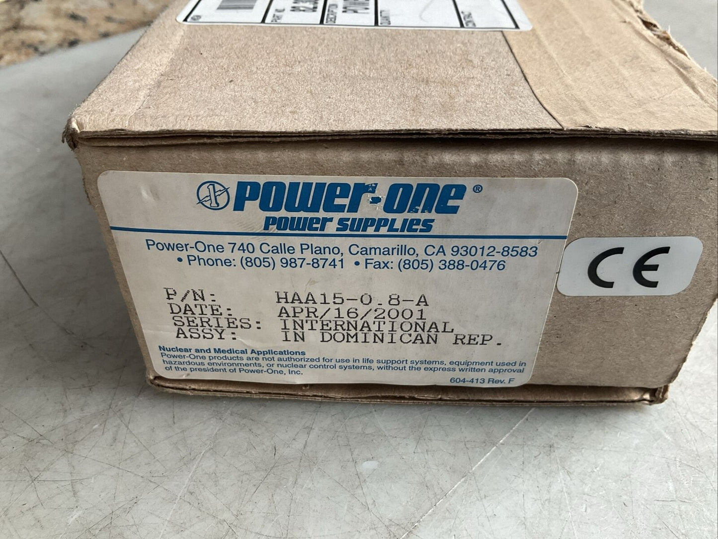 POWER-ONE HAA15-0.8-A LINEAR POWER SUPPLY U3S