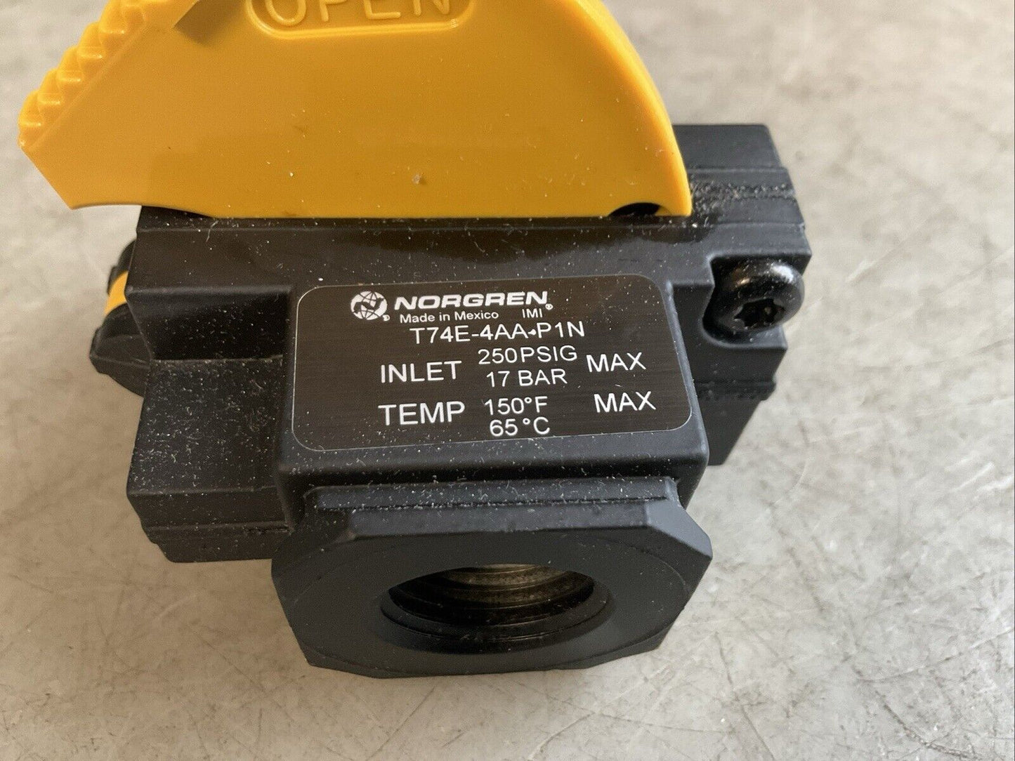 NORGREN T74E-4AA-P1N SHUT OFF VALVE 1/2IN PTF U3S