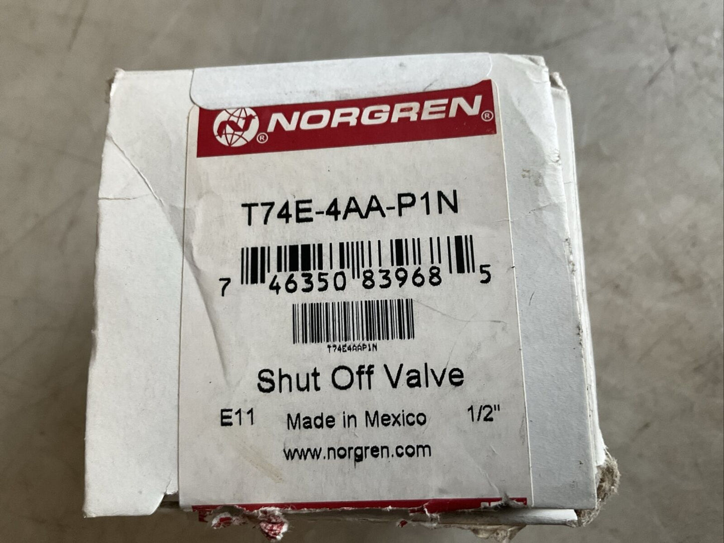 NORGREN T74E-4AA-P1N SHUT OFF VALVE 1/2IN PTF U3S