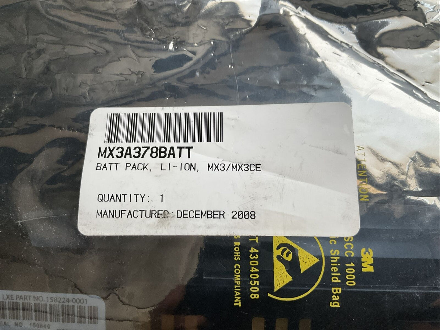 HONEYWELL MX3A378BATT BARCODE READER BATTERY MX3 LI-ION RM6