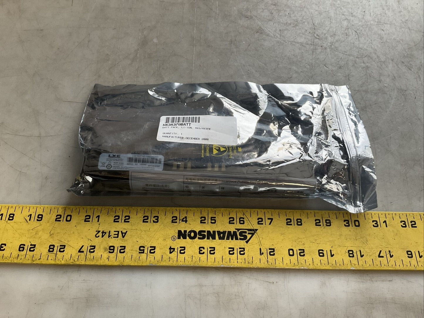 HONEYWELL MX3A378BATT BARCODE READER BATTERY MX3 LI-ION RM6