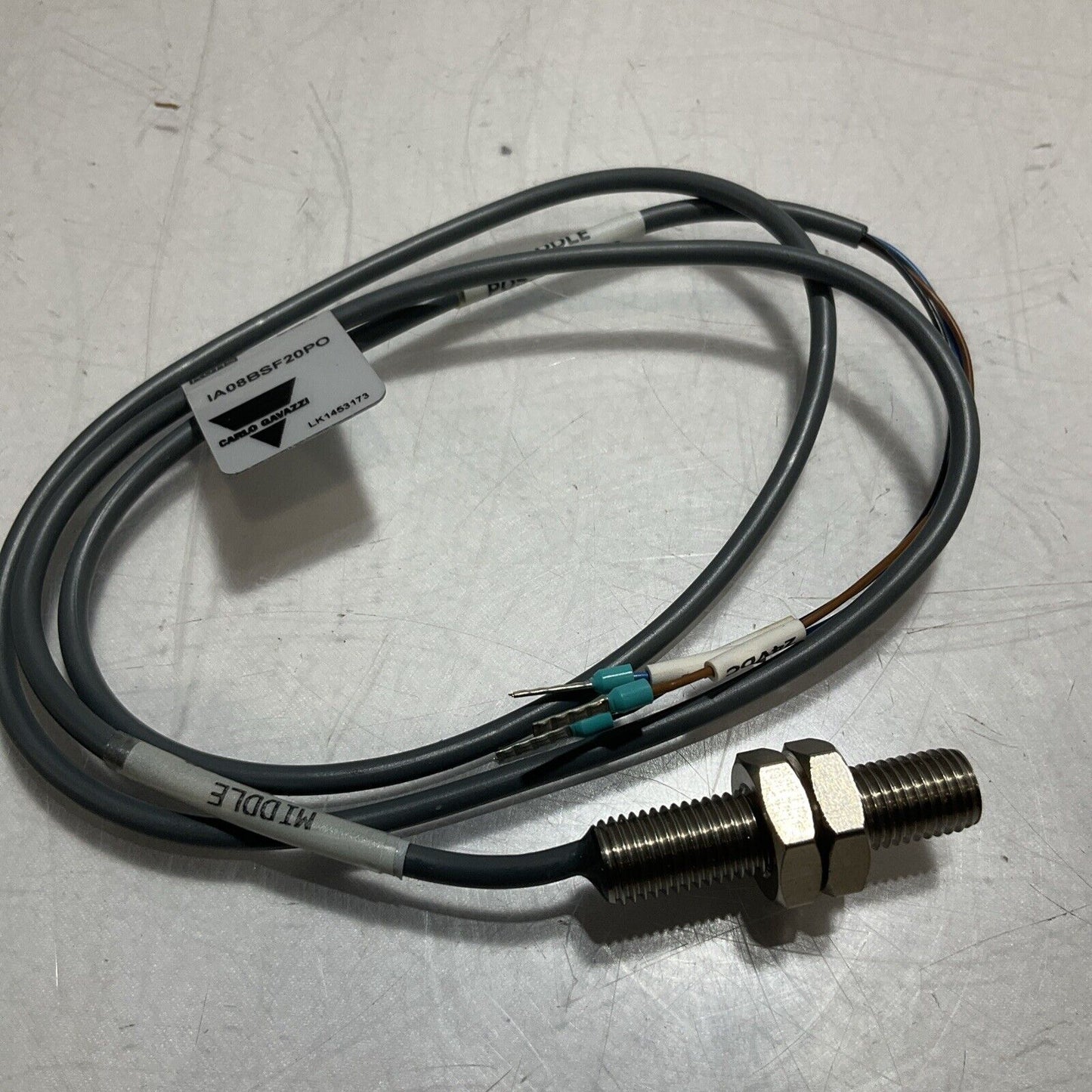 CARLO GAVAZZI IA08BSF20P0 MIDDLE POSITION CABLE ASSEMBLY 10-30VDC U3S