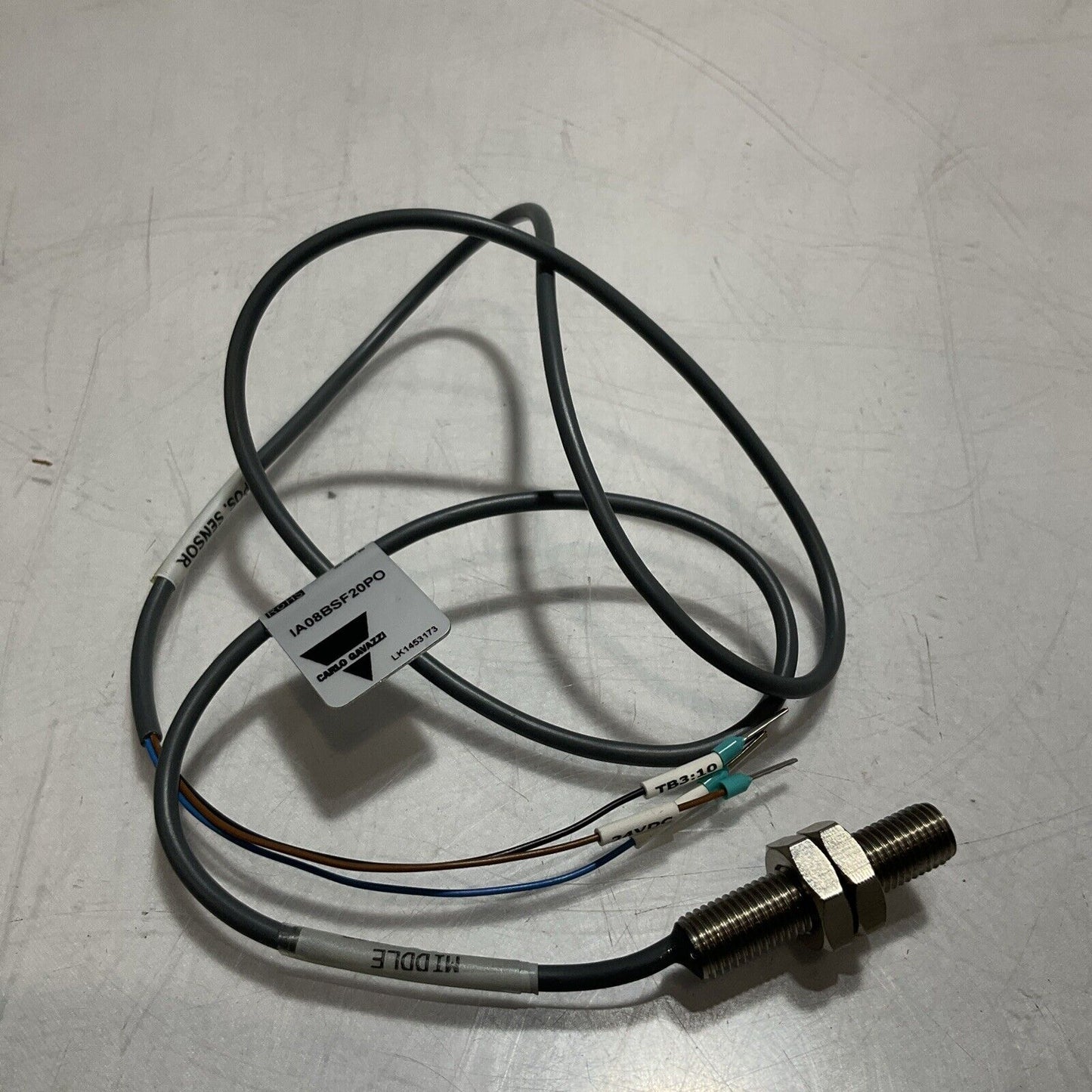 CARLO GAVAZZI IA08BSF20P0 MIDDLE POSITION CABLE ASSEMBLY 10-30VDC U3S