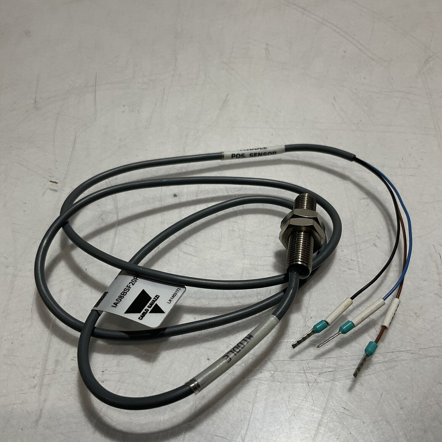 CARLO GAVAZZI IA08BSF20P0 MIDDLE POSITION CABLE ASSEMBLY 10-30VDC U3S