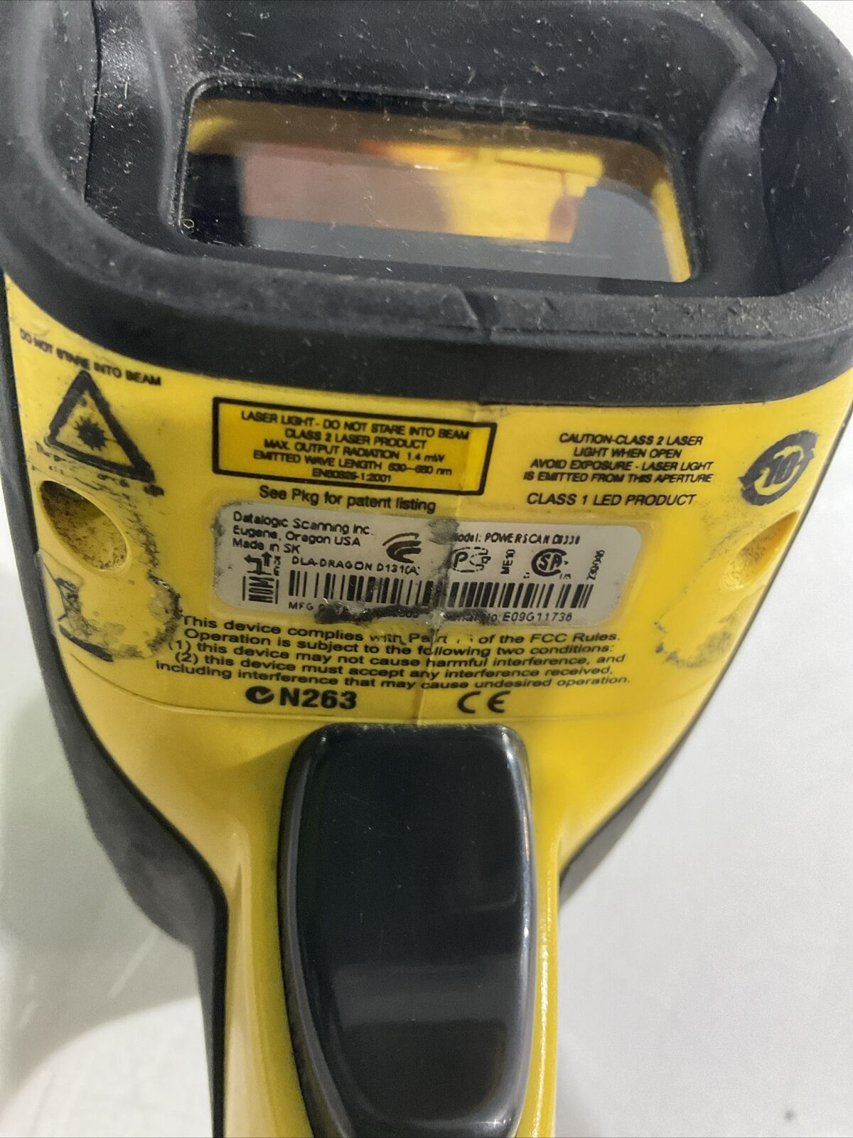 DATALOGIC POWERSCAN N263 D8530 INDUSTRIAL BARCODE SCANNER U3S