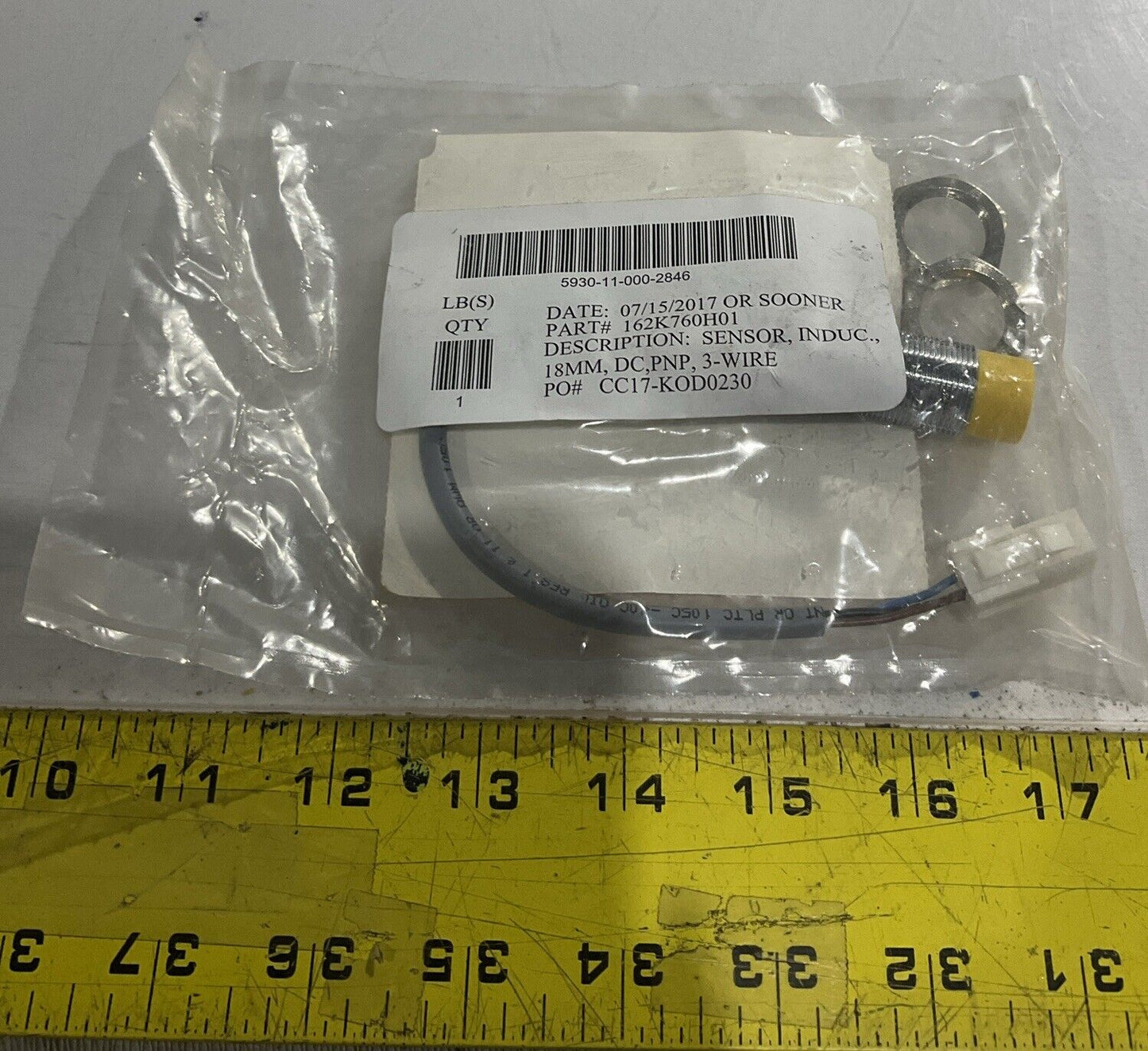 TURCK NI14-M18-AP6X-0.2/CS11243 INDUCUTIVE SENSOR TYPE 1 10-30 VDC LOT OF 2 U3S