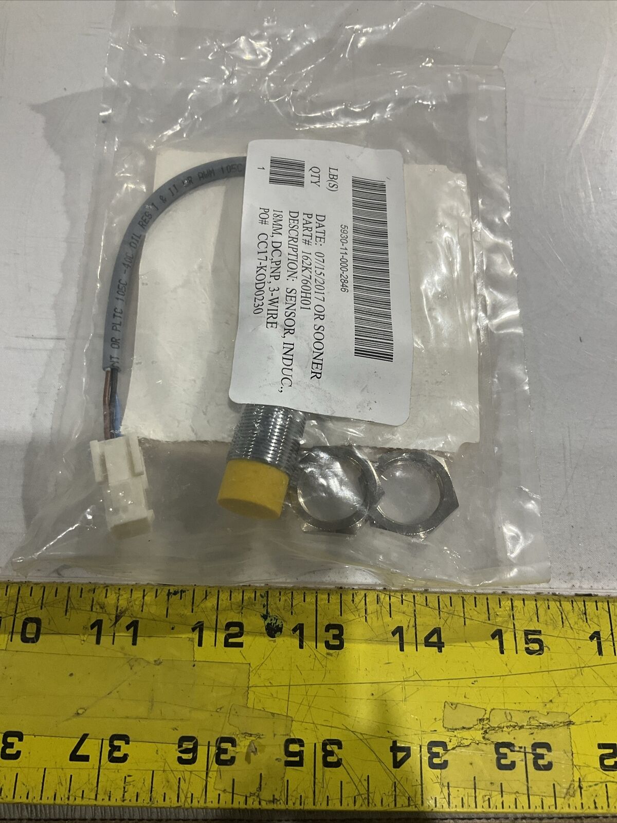 TURCK NI14-M18-AP6X-0.2/CS11243 INDUCUTIVE SENSOR TYPE 1 10-30 VDC LOT OF 2 U3S