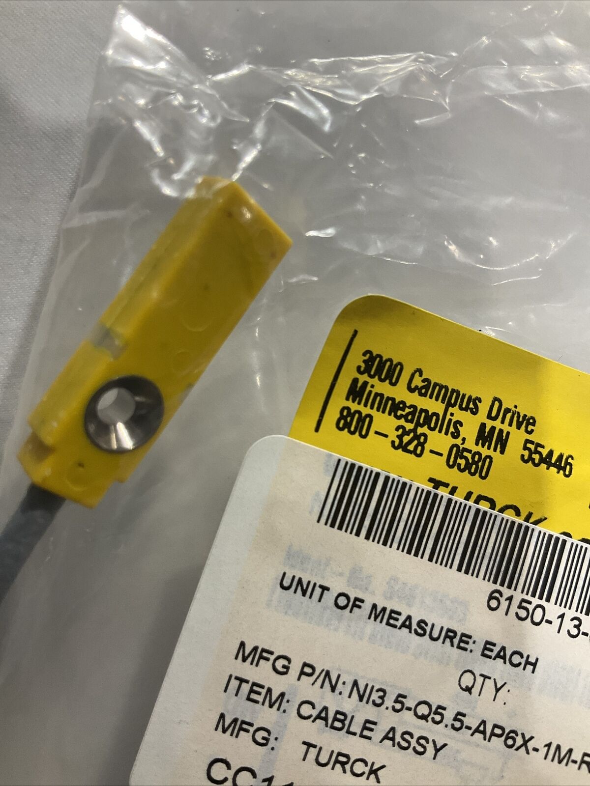TURCK NI 3.5-Q5.5-AP6X-1M-RS 4T INDUCTIVE SENSOR SWITCH 10-30 VDC 15MA U3S