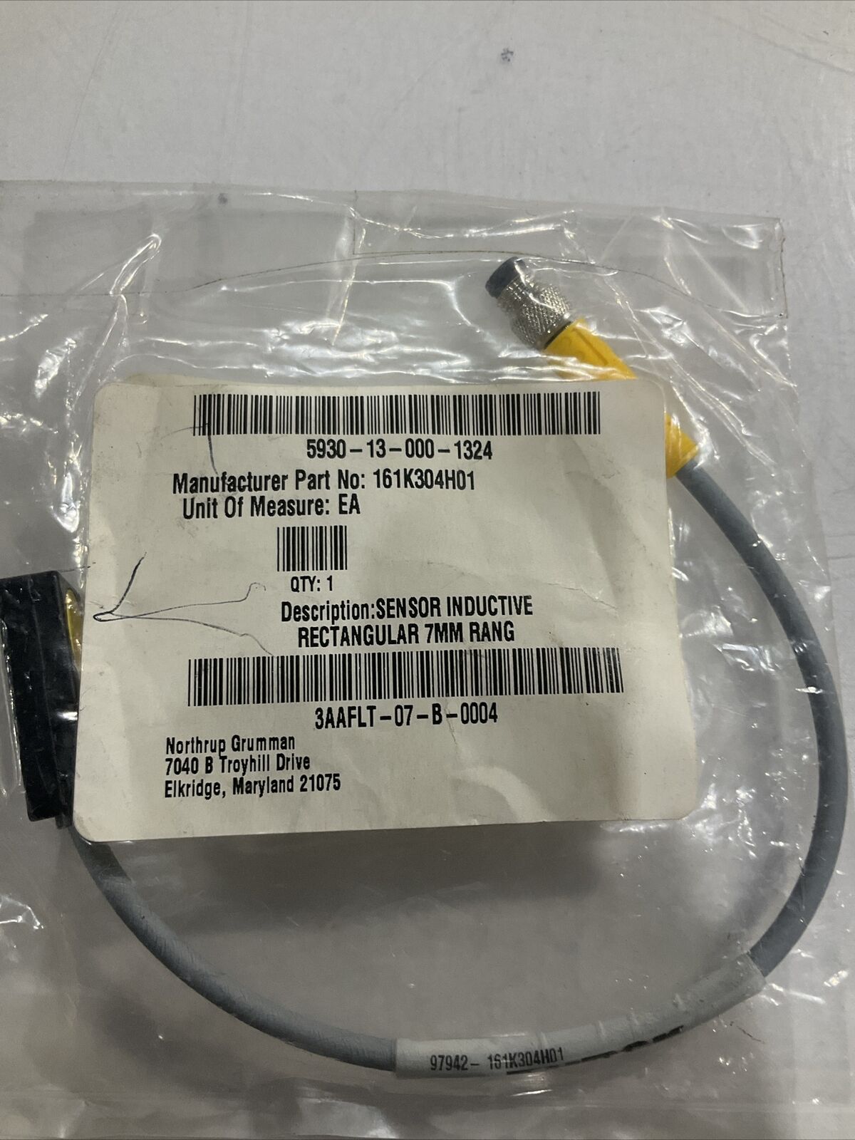 TURCK S1601665-161k304h01 SENSOR INDUCTIVE 7MM U3S