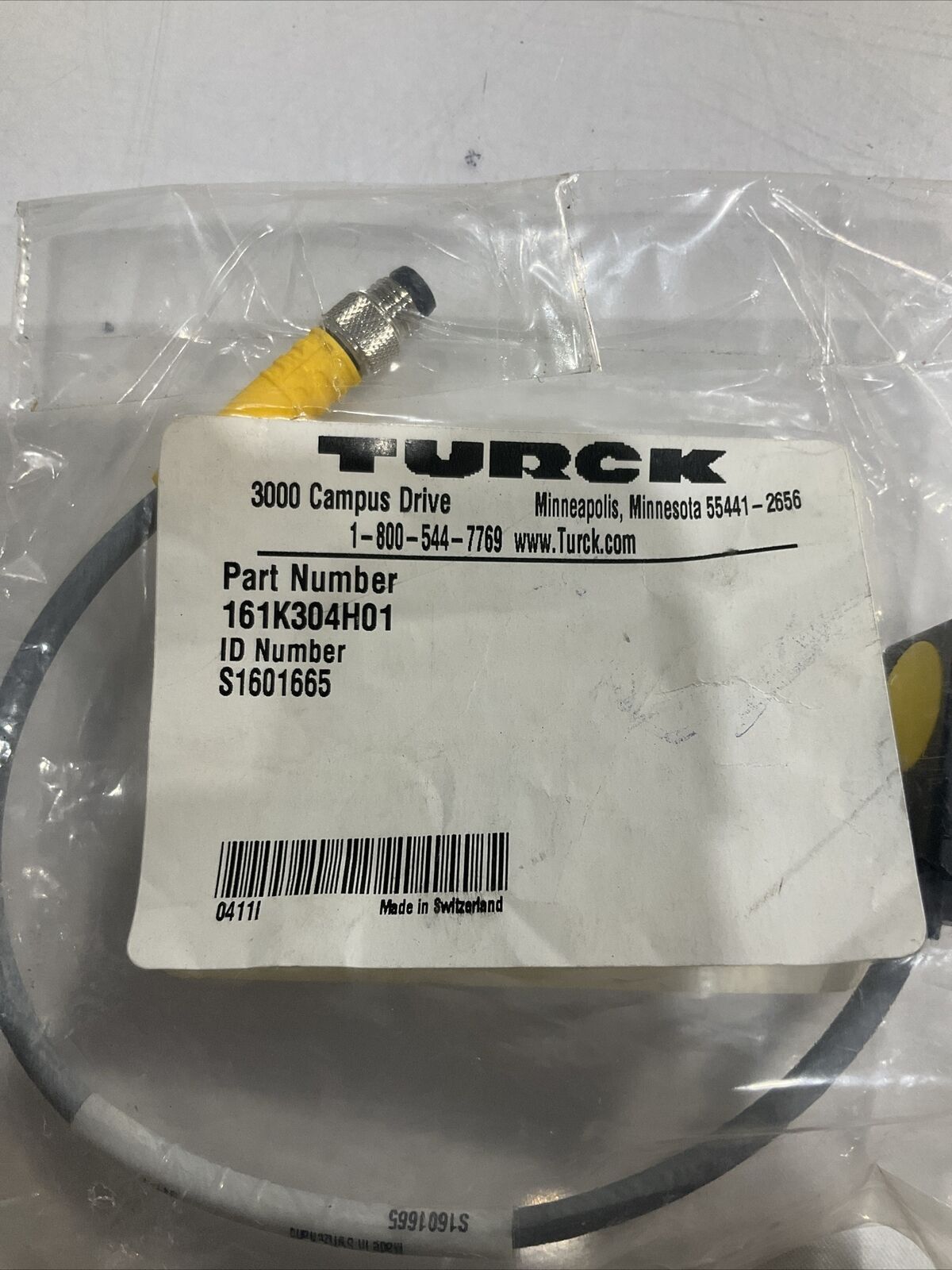 TURCK S1601665-161k304h01 SENSOR INDUCTIVE 7MM U3S