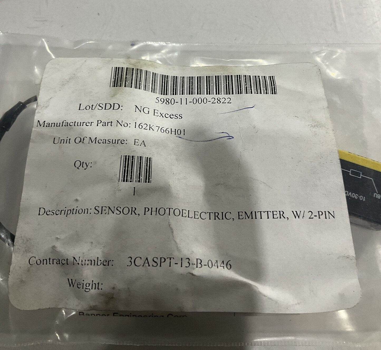 BANNER QS18VP6LPW-78992 PHOTOELECTRIC SENSOR EMITTER 2 PIN LOT OF 3 U3S