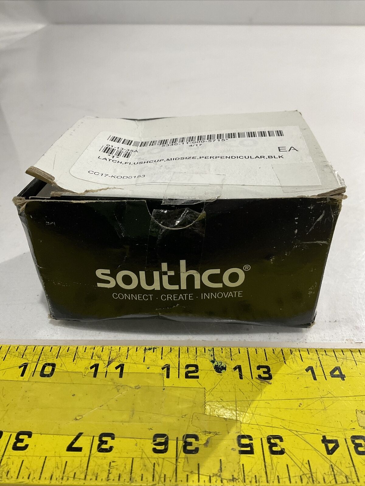 SOUTHCO CC17-K0D0153 LATCH FLUSHCUP MIDSIZE PERPENDICULAR BLK U3S