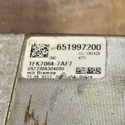 SIEMENS 1FK7064-7AF7 SERVO MOTOR U4M