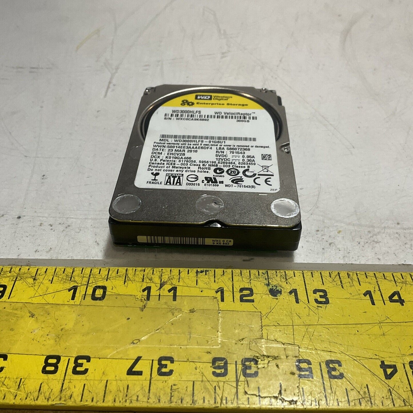 WESTERN DIGITAL WD3000HLFS DRIVE HARD INTERNAL VELOCIRAPTER 300GB SATA U3S