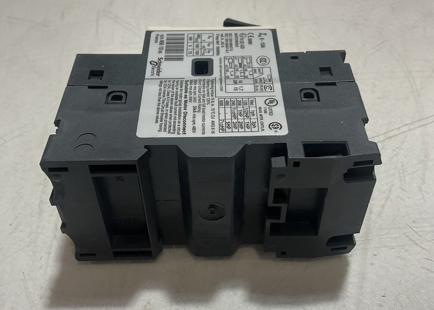 TELEMECANIQUE GV2ME14 6-10a MOTOR CIRCUIT BREAKER U3S