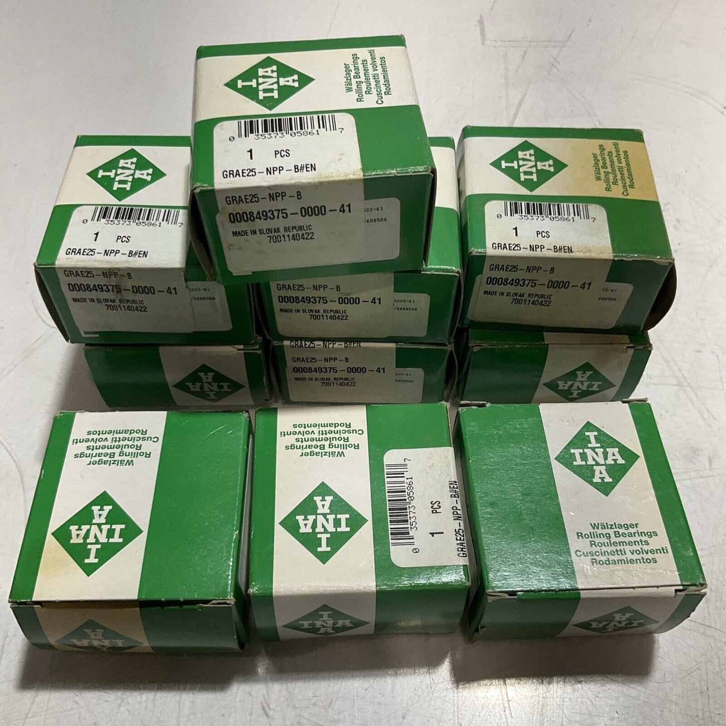 INA GRAE25-NPP-B WALZLAGER ROlLING BEARING ROULEMENTS LOT OF 10 U3S