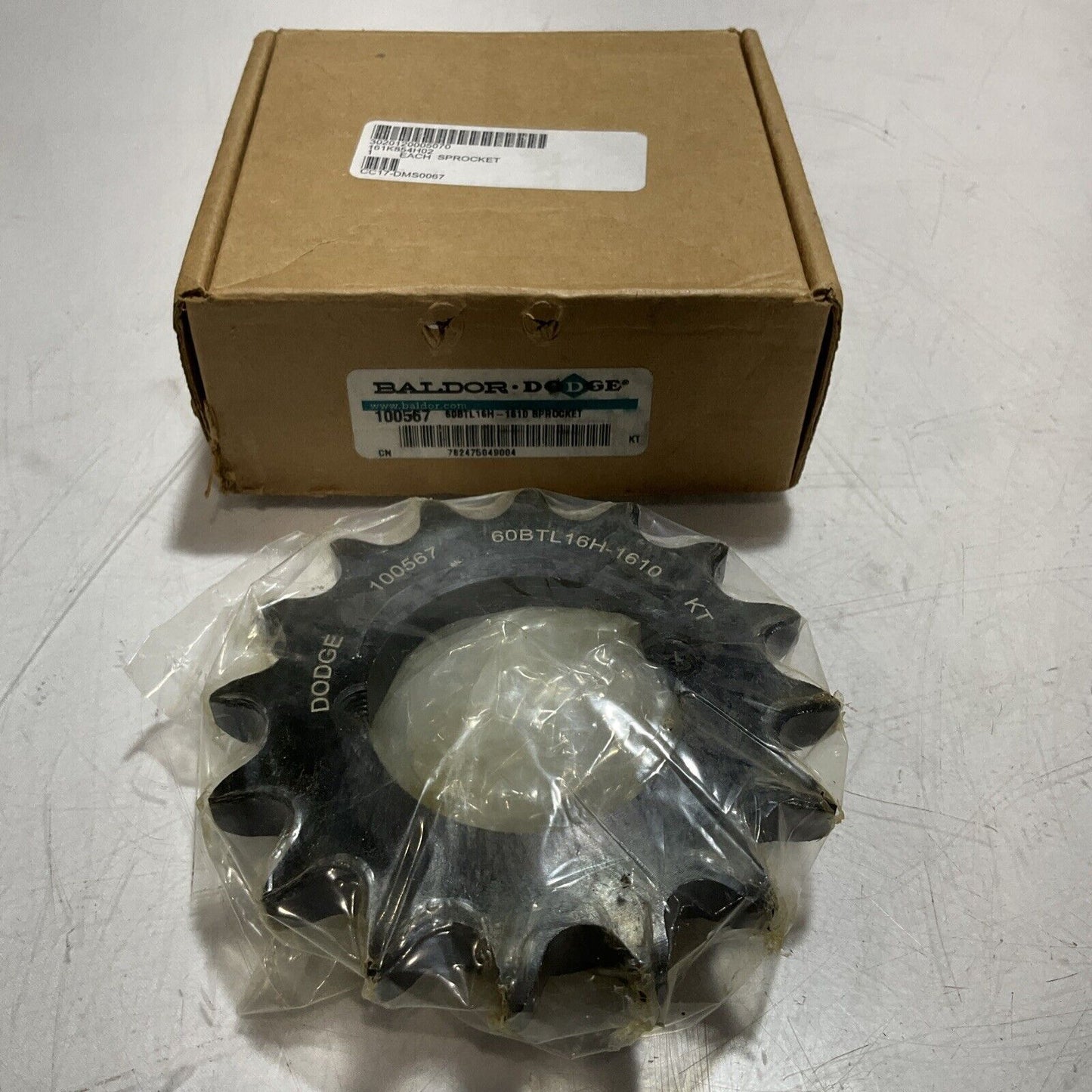 BALDOR.DOGE 100567 60BTL16H-1610 SPOCKET 16TEETH U3S