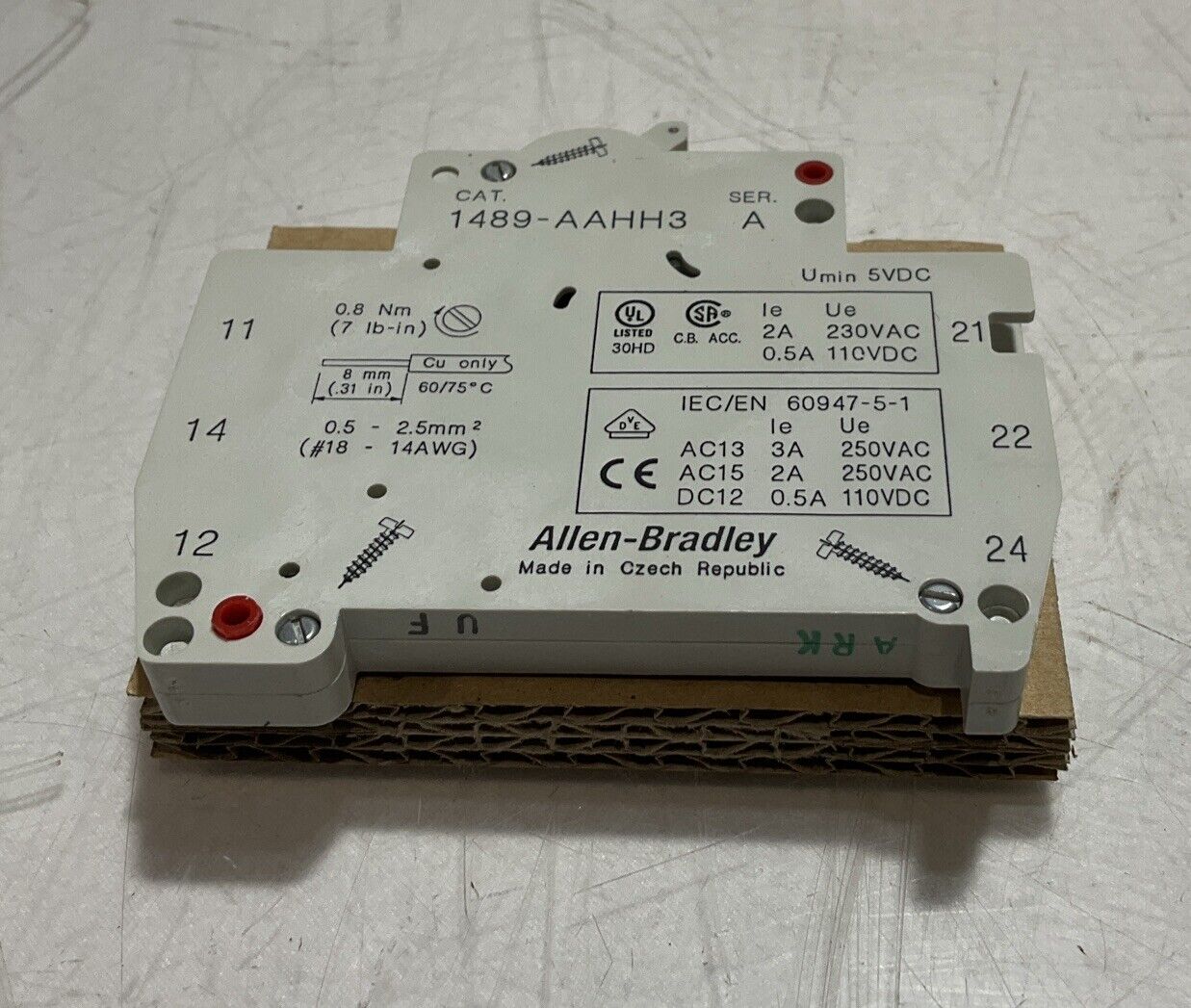 A-B ALLEN- BRADLEY 1489-AAHH3 AUXILIARY SWITCH LOT OF 3 U3S