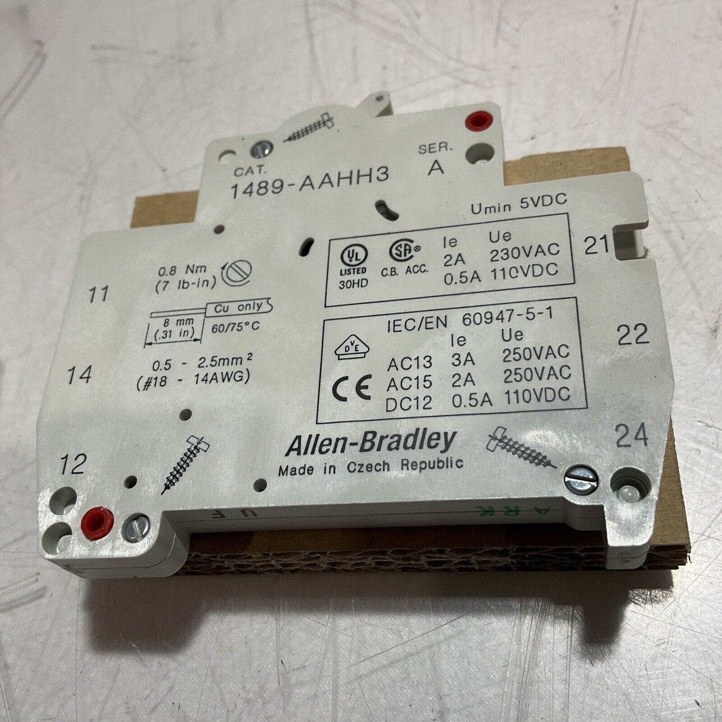 A-B ALLEN- BRADLEY 1489-AAHH3 AUXILIARY SWITCH LOT OF 3 U3S