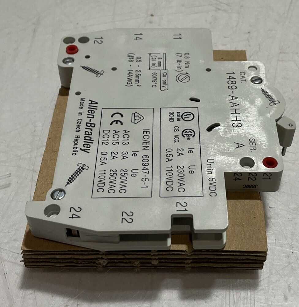 A-B ALLEN- BRADLEY 1489-AAHH3 AUXILIARY SWITCH LOT OF 3 U3S