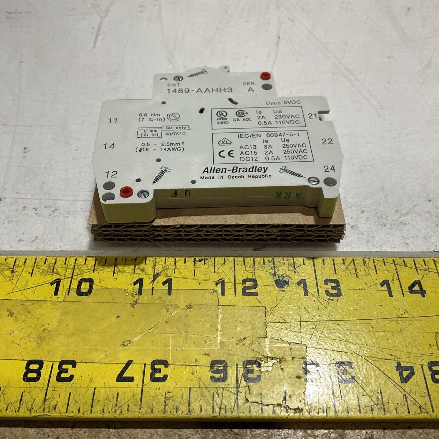 A-B ALLEN- BRADLEY 1489-AAHH3 AUXILIARY SWITCH LOT OF 3 U3S