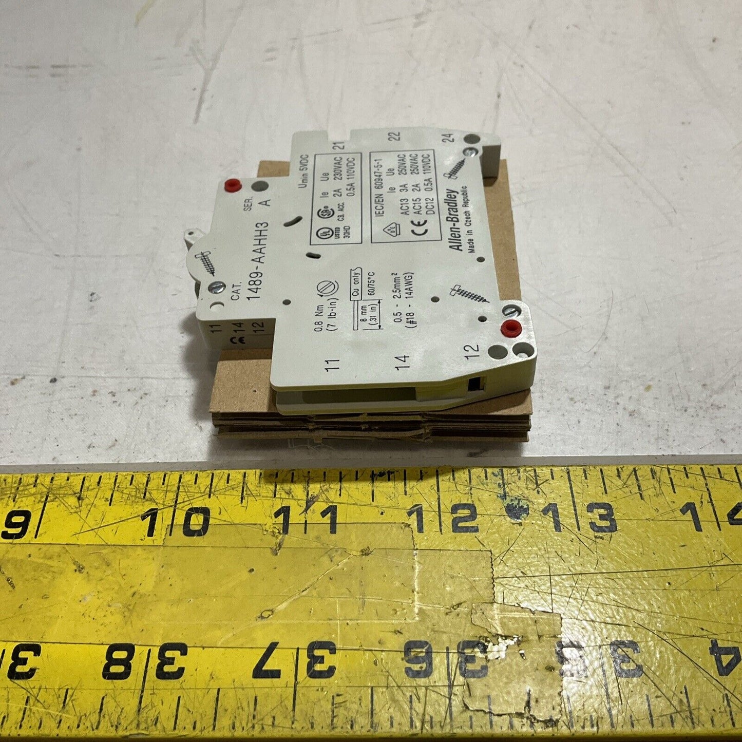 A-B ALLEN- BRADLEY 1489-AAHH3 AUXILIARY SWITCH LOT OF 3 U3S