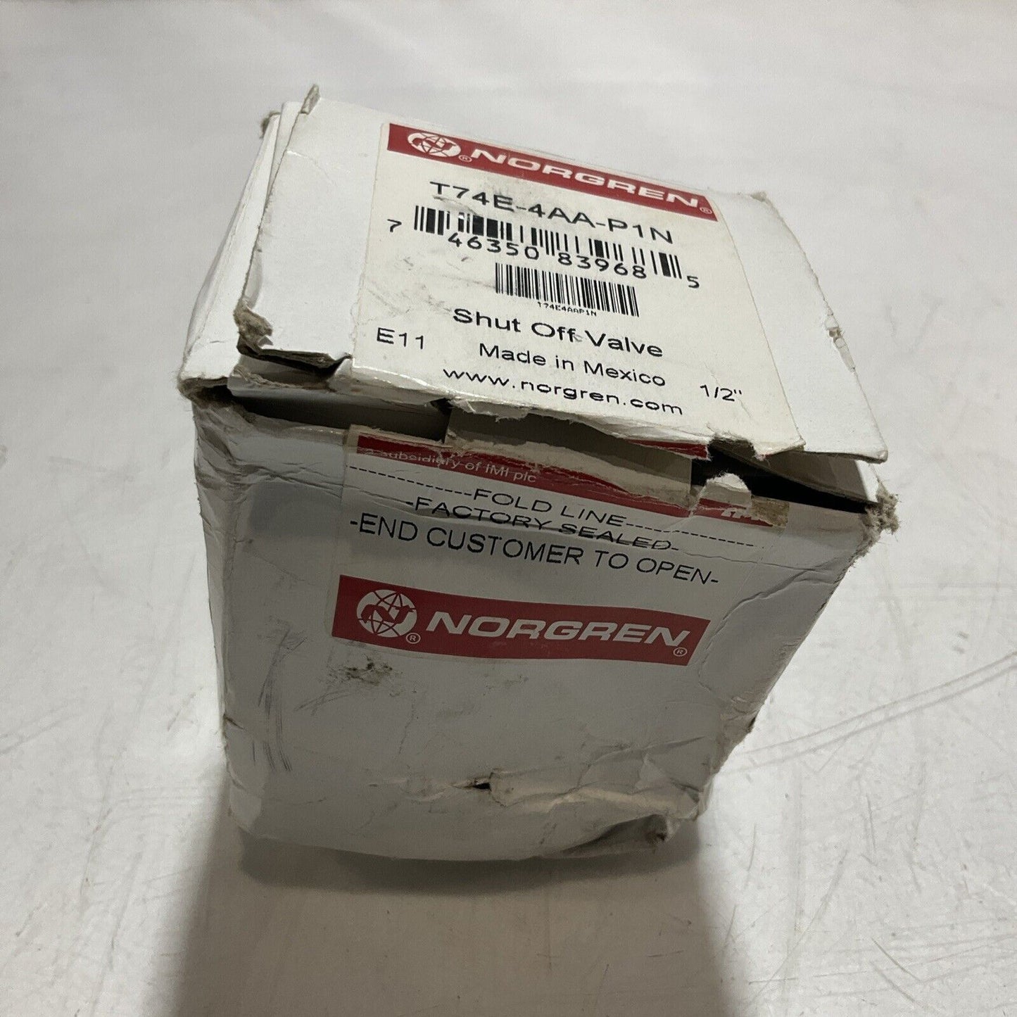 NORGREN T74E-4AA- P1N VALVE SHUT OFF 3X.50 PORT 2 POSITION LOCKOUT U3S