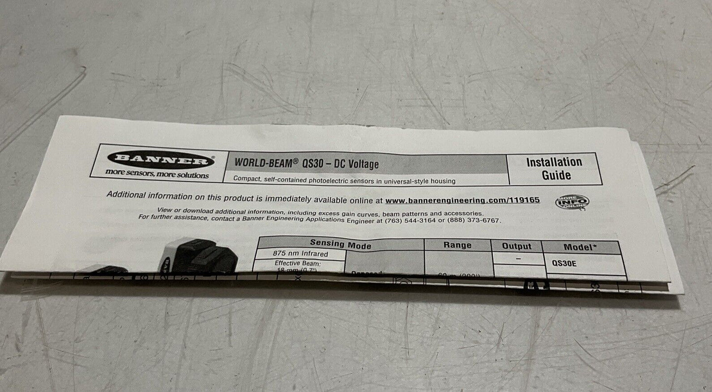 BANNER QS30FF600Q-74718 PHOTOELECTRIC PROXIMITY SENSOR U3S