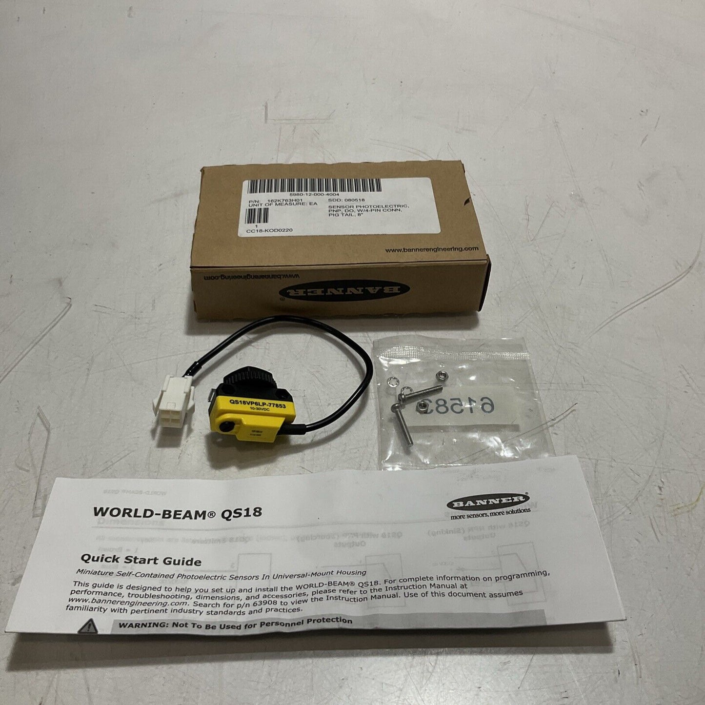 BANNER QS18VP6LP-77853 PHOTOELECTRIC PNP W/4 PIN U3S