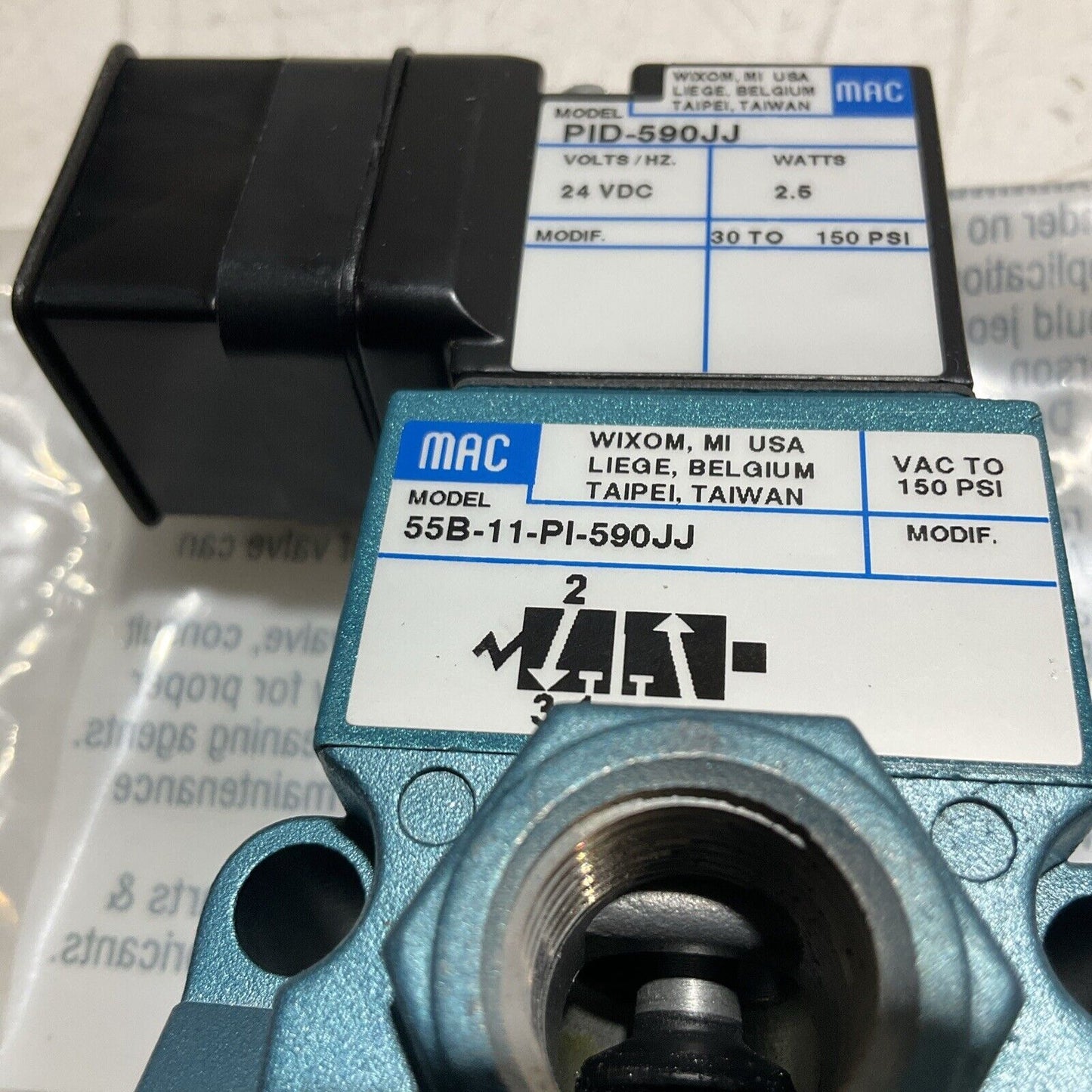 MAC PID-590JJ PNEUMATIC SOLENOID VALVE U3S