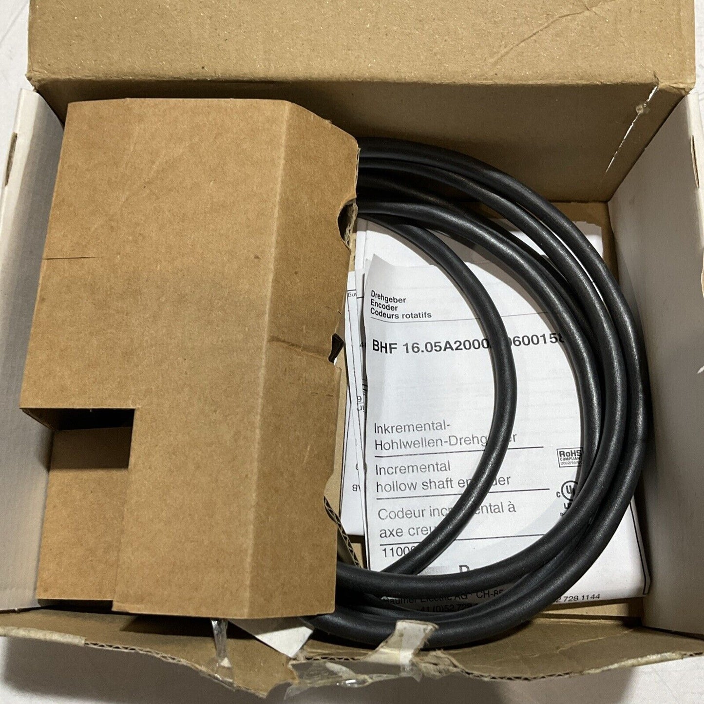 BAUMER CH-8501 BF16.05A2000/10600158 WIRED ENCODER ASSEMBLY U3S