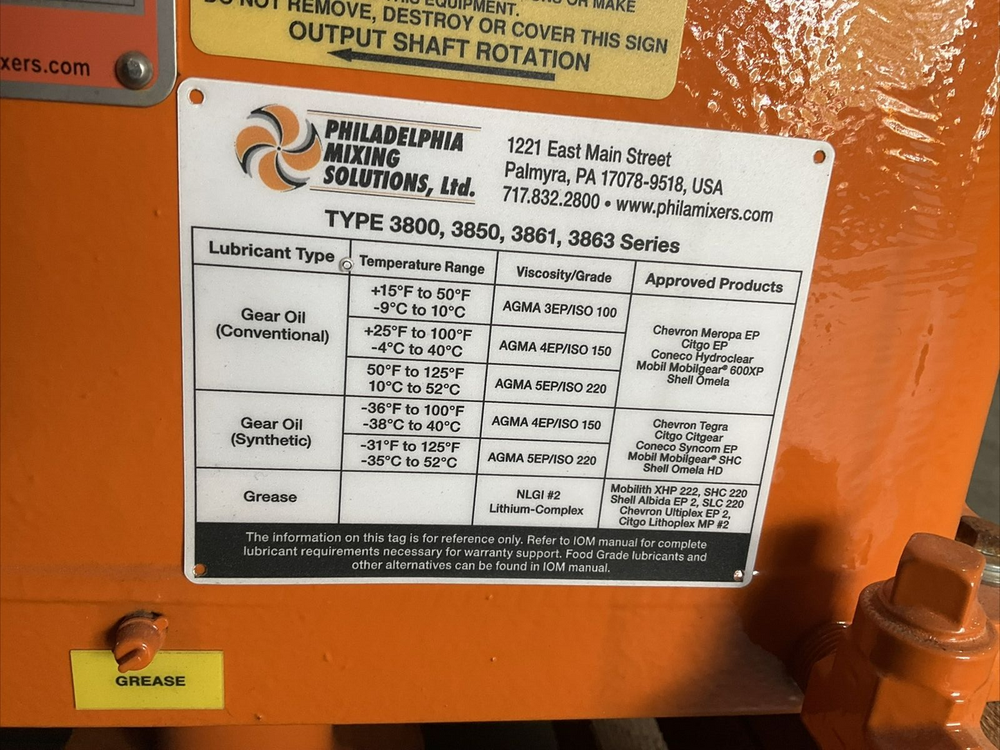 PHILADELPHIA RAVEN 3800 3853M SPENT WASH WATER SUMP MIXER MIX-84-6011 1800RPM