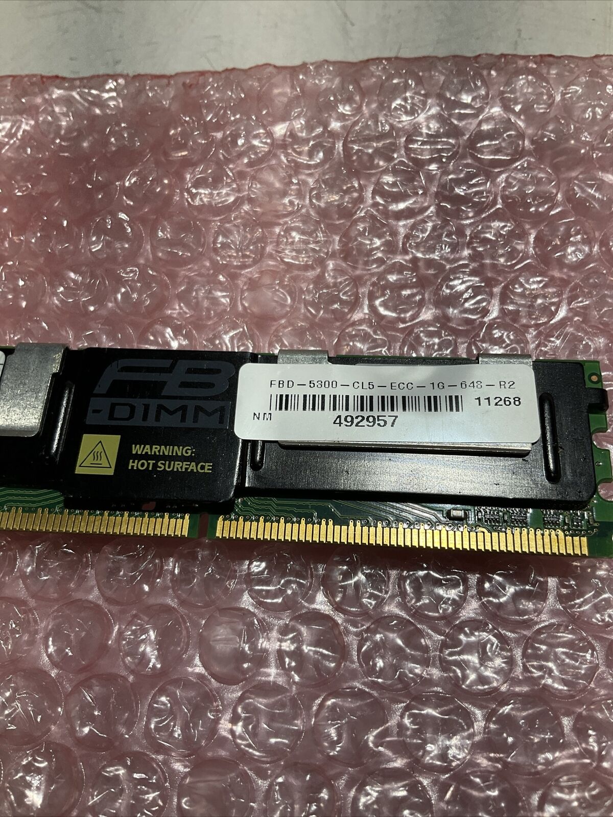 KINGSTON F12872F51 1GB DDR2 FULLY BUFFERED FB ECC PC25300 667Mhz 2Rx8 MEMORY U3S