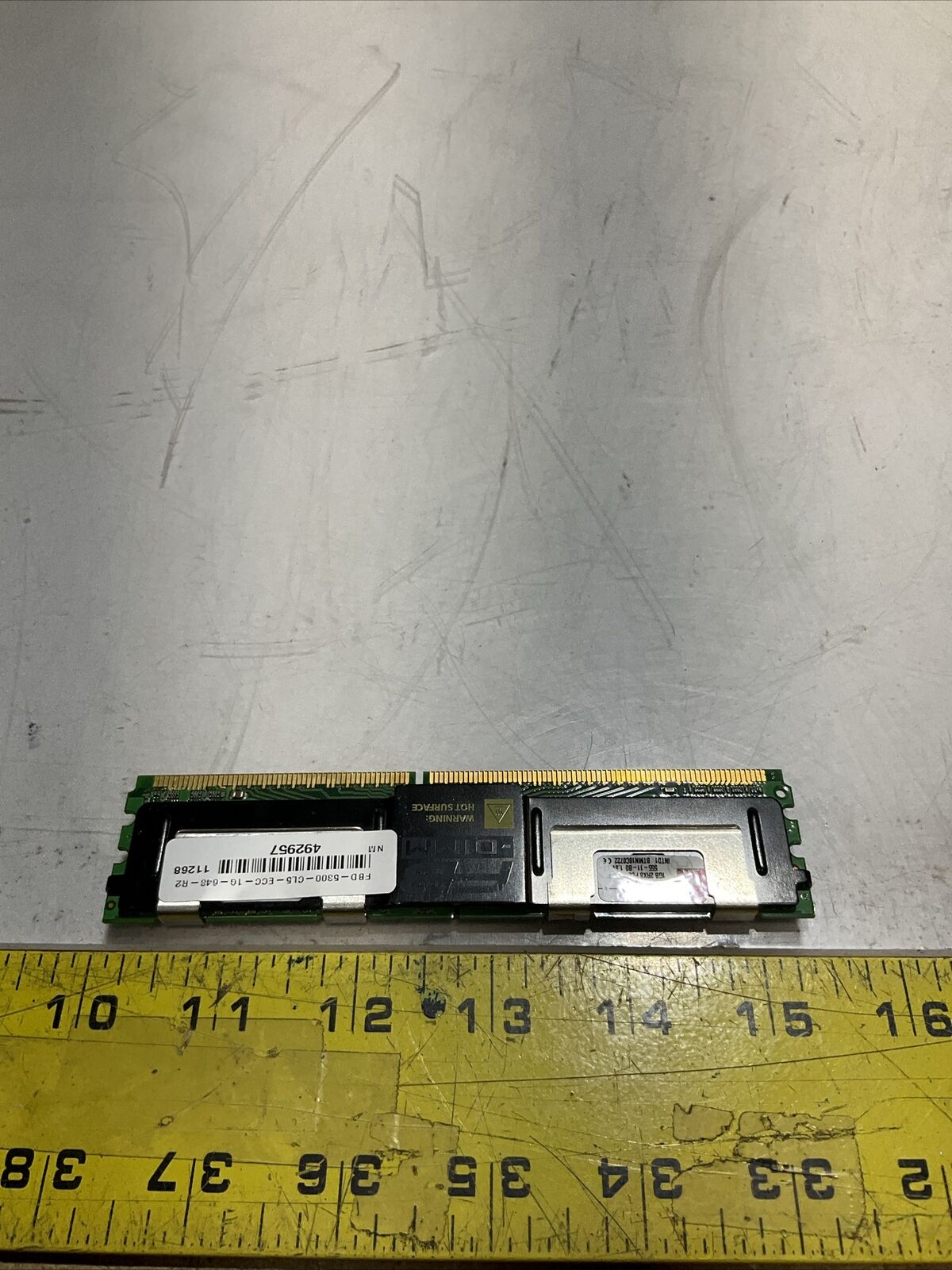 KINGSTON F12872F51 1GB DDR2 FULLY BUFFERED FB ECC PC25300 667Mhz 2Rx8 MEMORY U3S