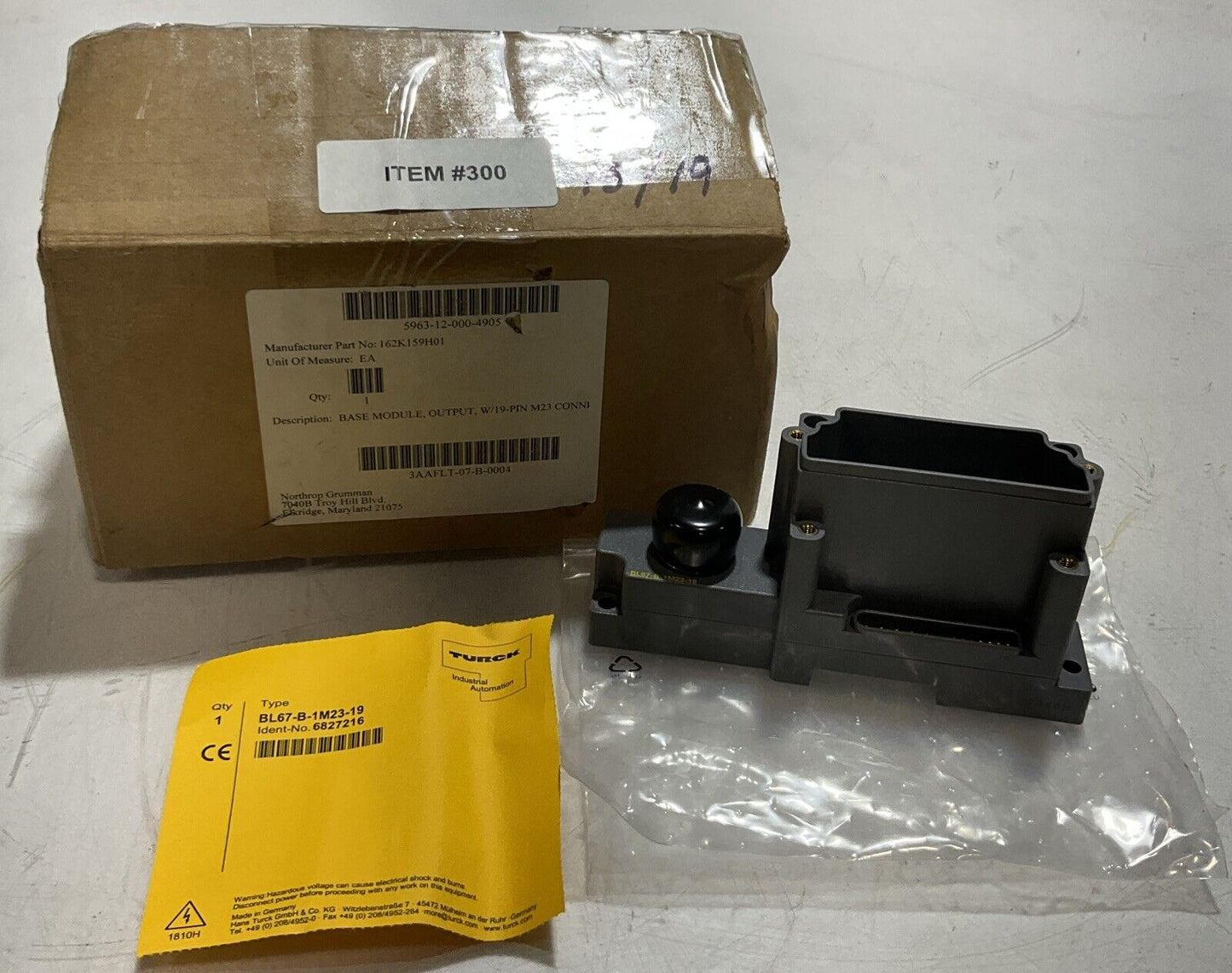 TURCK BL67-B-1M23-19 BASE MODULE OUTPUT U3S