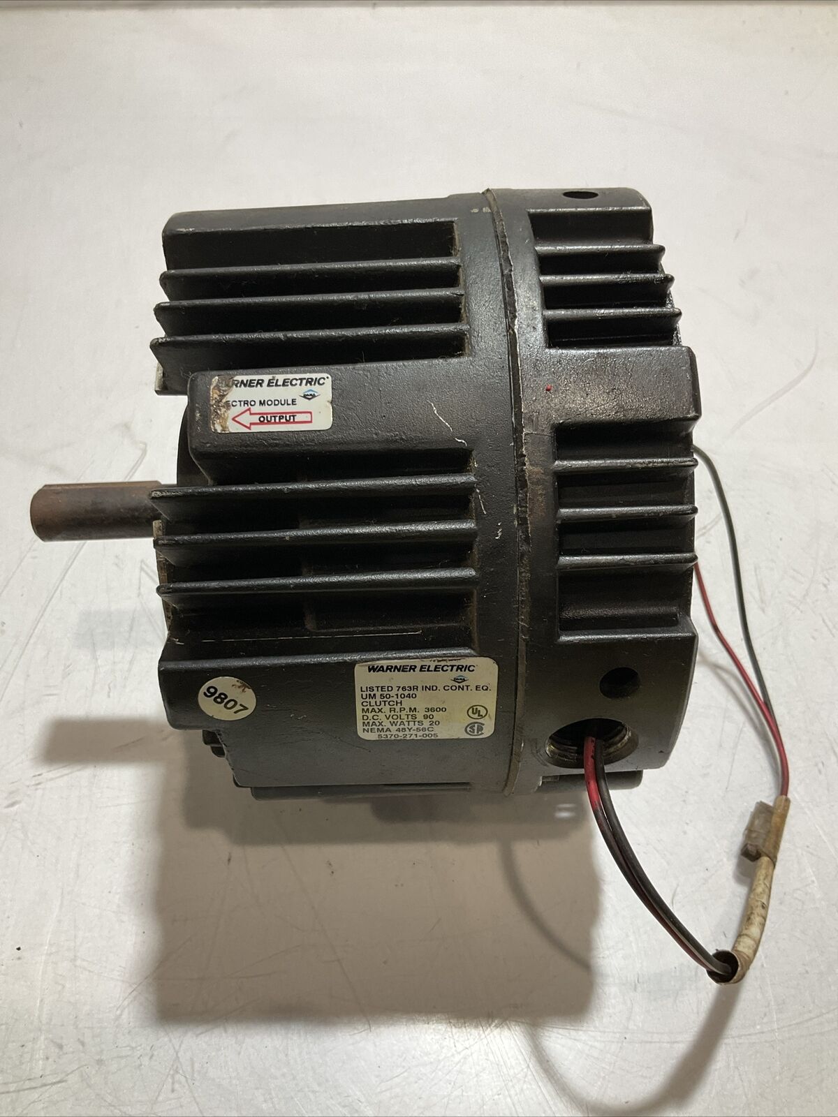 WARNER ELECTRIC UM50-1040 ELECTRO MODULE FACE CLUTCH 3600 RPM U3S