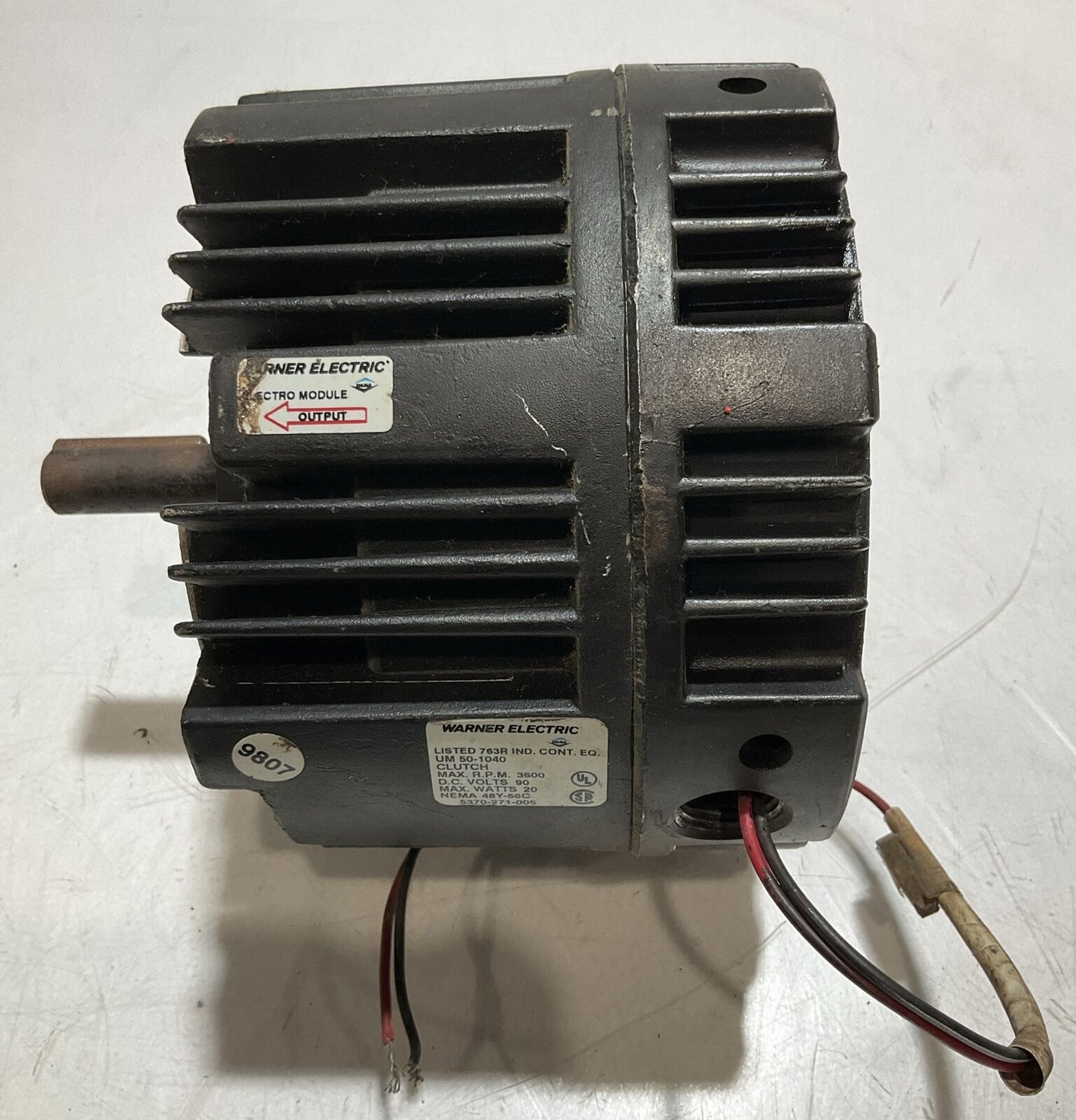 WARNER ELECTRIC UM50-1040 ELECTRO MODULE FACE CLUTCH 3600 RPM U3S