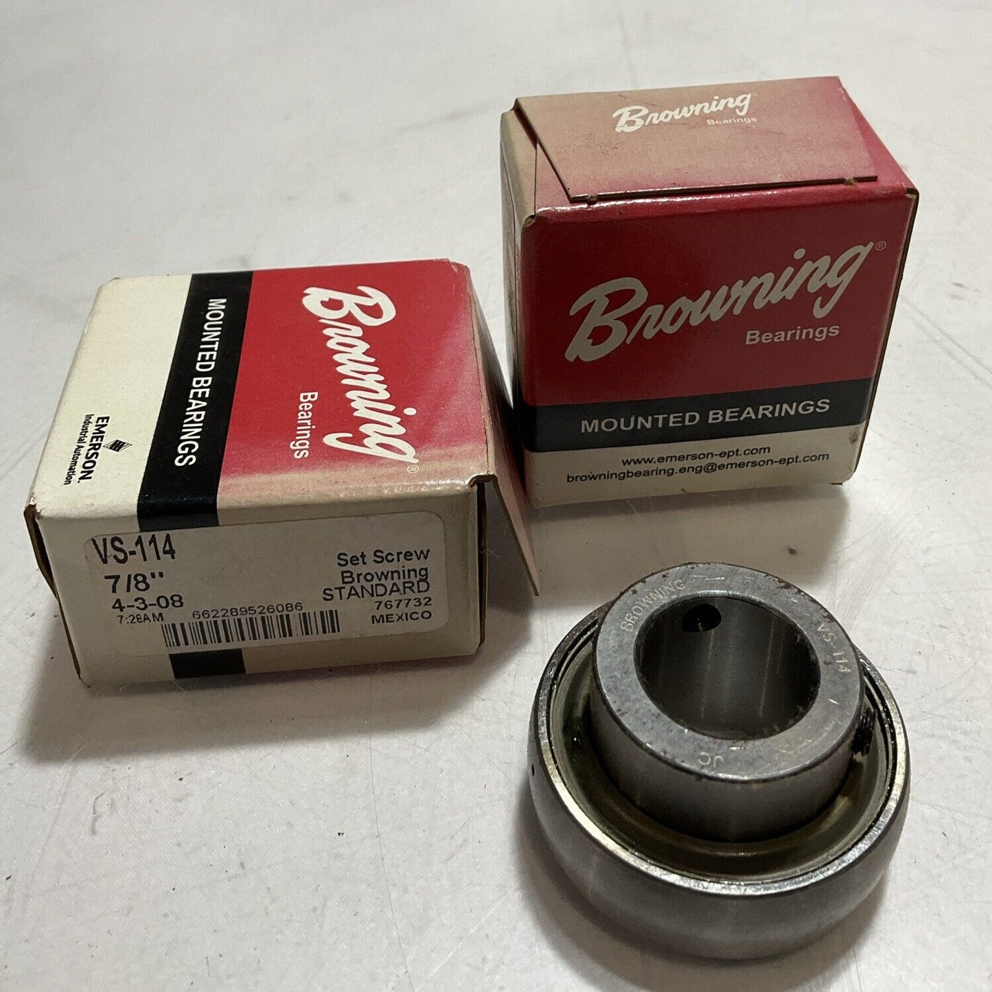 BROWNING BEARING VS-114 MOUTED BEARINGS LOT OF 2 U3S
