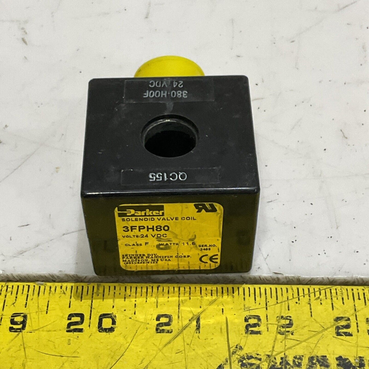 PARKER 3FPH80 SOLENOID VALVE COIL 24 VDC 11.5 W CLASS F RM6